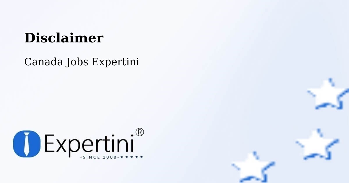 Disclaimer – La Ronge - Canada Jobs Expertini